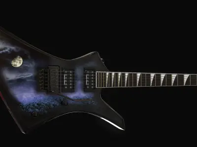 Electric guitar Jackson Kelly skin1 Low-poly 3D model