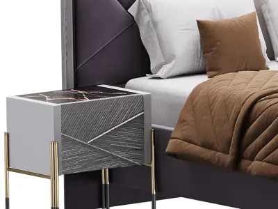 ELITE BEDROOM SET bed 3D model