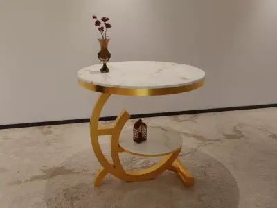 Luxury marble table 3D model 3D model