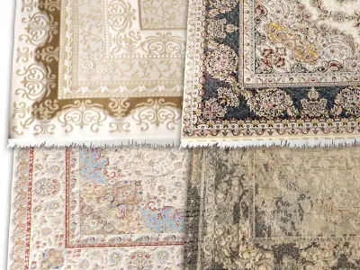 Persian Carpet Collection-vol2-4k texture Low-poly 3D model