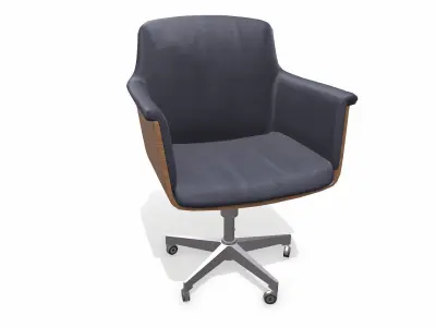 Old Office Chair 3 Low-poly PBR Low-poly 3D model