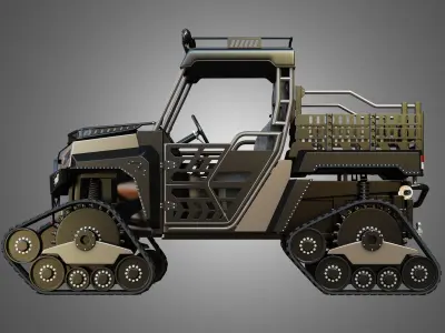 BMS - The Beast 1000 - with Tracks System 3D model