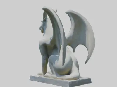 Stone statue Low-poly 3D model