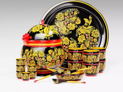 khokhloma crockery 3D model