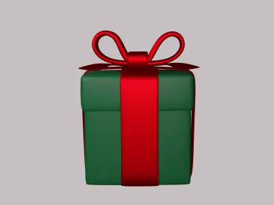Giftbox gift box Low-poly 3D model