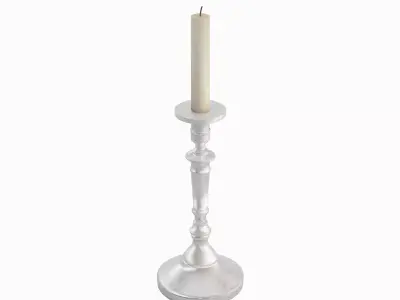 Vintage Candlestick 03 Low-poly 3D model