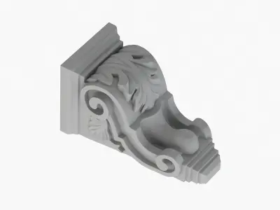 Scroll Corbel 02 3D model