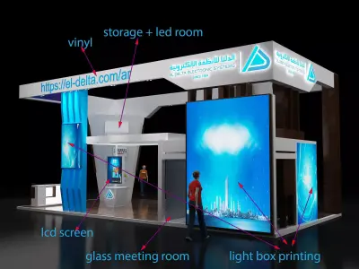 Booth Exhibition Stand a307 3D model