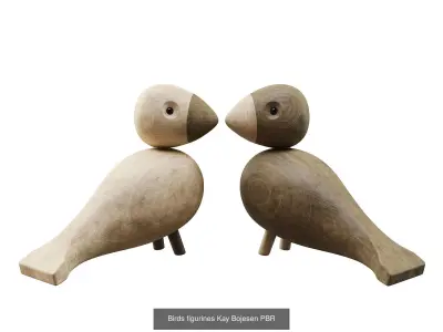 Wooden figurines Kay Bojesen  3D Model Collection