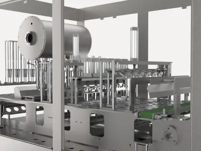 6 Nozzle Filling Machine For Cups 3D print model