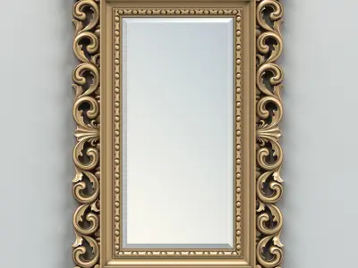 Rectangle mirror frame 010 3D model
