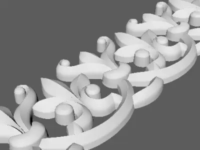 Central decor ornament for furniture 3D model 236
