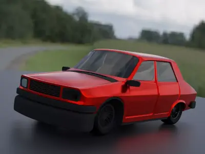 Dacia 1310 LowPoly Free low-poly 3D model