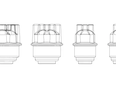 3d printable scale car model power distributors with wire holes 3D print model