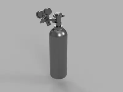 Oxygen Nitro Cylinder - Diorama Miniature Garage 3D print model  3D print model