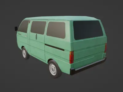 Mitsubishi Minicab Low-poly 3D model