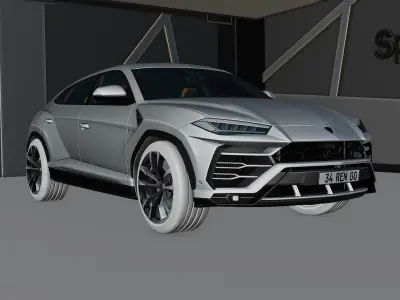 Studio Scene 3D Blender File Textured 3D model