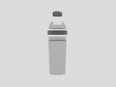 low-poly street trash can Free low-poly 3D model