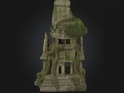 Temple in the Jungle  Lost Majesty Amid Natures Embrace 3D model