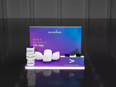 booth 6x3 open 3 side  3D model purchase