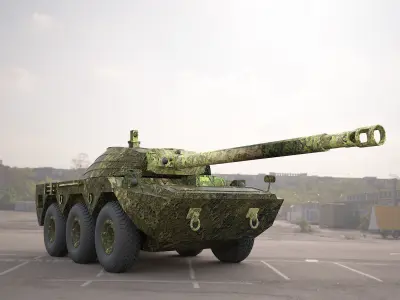 military panzer 3d model 3D model