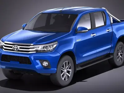 Toyota Hilux Double Cab 2017 VRAY 3D model