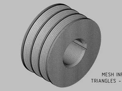 V-Belt Pulley Pack - 8 Pulleys for Z A B C Belt Profiles 3D print model