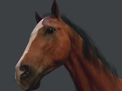 Game Horse up Low-poly 3D model