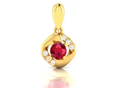 Solitaire Women Pendants 3dm STL OBJ FBX Render Details 3D print model 4