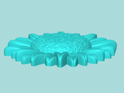 Sunflower 14 - Silicone Mold Maker - Template 3D print model