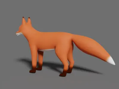 Low poly Fox Low-poly 3D model get