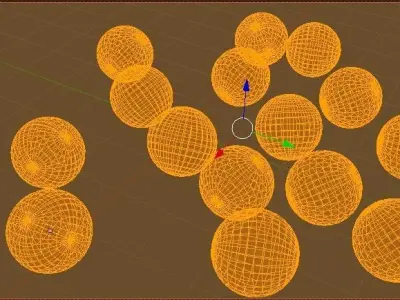 Coloured Stripped Balls 3D model