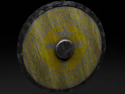 Viking Shield Pack Low-poly 3D model