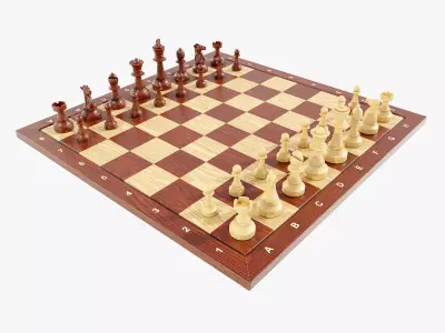 Chess Set 3D model