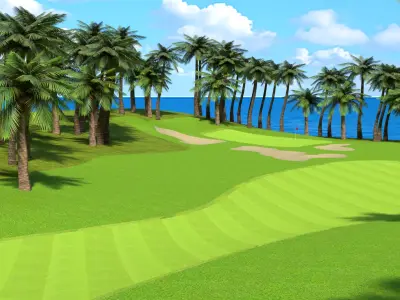 Tropical Golf Course 3D model
