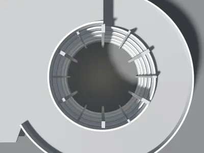 Parking garage building in structure 25-25 3D model