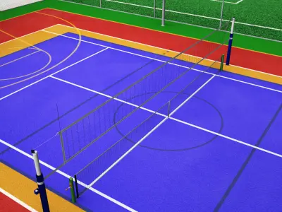 Sport court arena centre pack 3D model