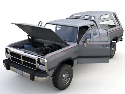 DODGE POWER RAM 250 1993 3D model