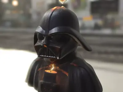 Dark Lord Candle Bust Low-poly 3D model