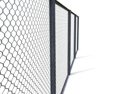 Low Poly Modular Fence 19 Low-poly 3D model