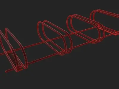 Bike Rack M09 Low-poly 3D model