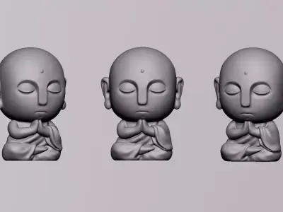 Baby Buddha little monk 02 3D print model
