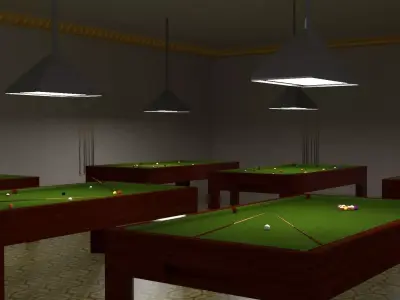 8BallPool Table with Ball Textures Free low-poly 3D model