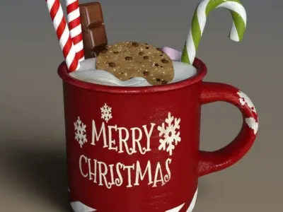 ChristmasMugs Xmas pack 3D model