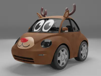 Deer Car 3D Model  3D model