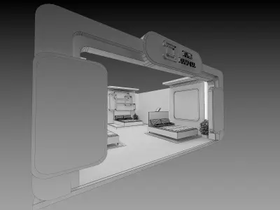 Booth Exhibition Stand a412b 3D model