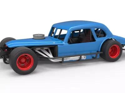 Vintage Asphalt Modified stock car V5 Scale 1 to 25 3D print model
