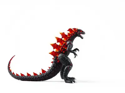 Lava Monster With Glowing Eyes 3D Model Low-poly 3D model