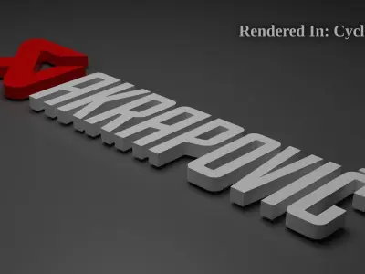 Akrapovic Logo Low-poly 3D model