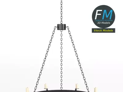 Medieval chandelier 1 3D model